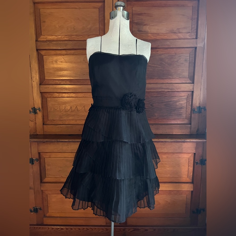 White House Black Market Ruffle Cocktail Dress